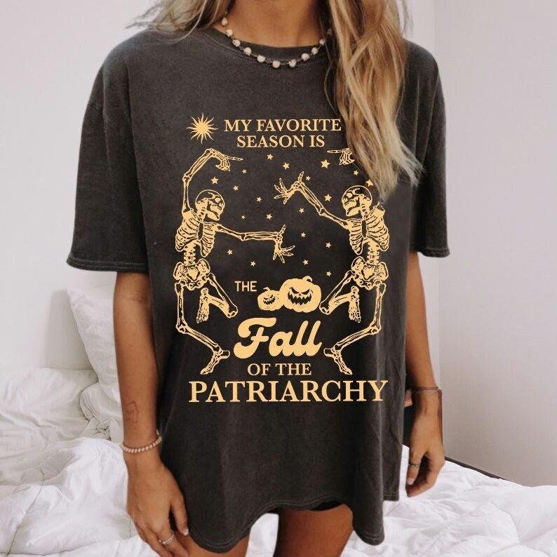 My favorite season is the fall of the patriarchy shirt | burn the patriarchy | smash the patriarchy | feminist witch | liberal | subversive