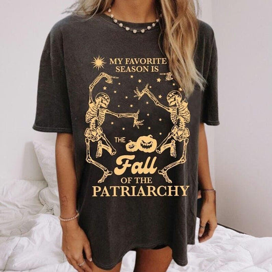 My favorite season is the fall of the patriarchy shirt | burn the patriarchy | smash the patriarchy | feminist witch | liberal | subversive