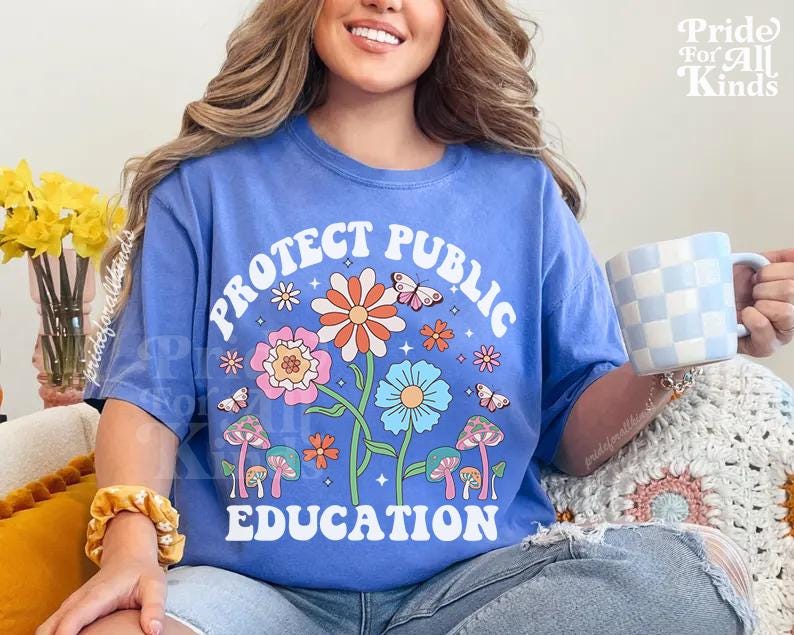 Protect public education | public school teacher shirt | public library | fund public schools | read banned books | principal | librarian