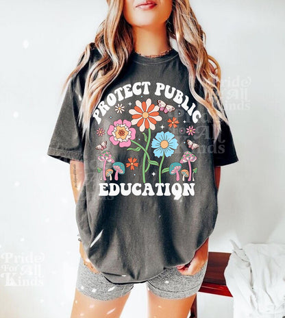 Protect public education | public school teacher shirt | public library | fund public schools | read banned books | principal | librarian