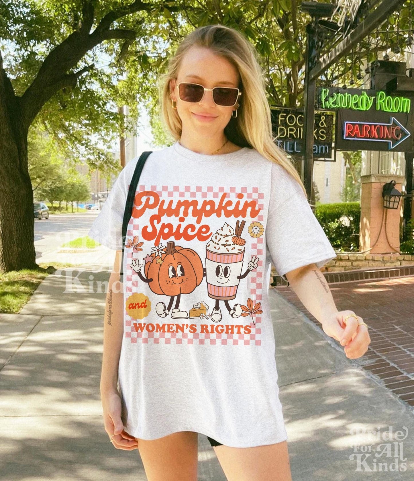 Pumpkin spice and women's rights | reproductive rights | feminist halloween | pro roe | abortion rights | kamala merch | burn the patriarchy