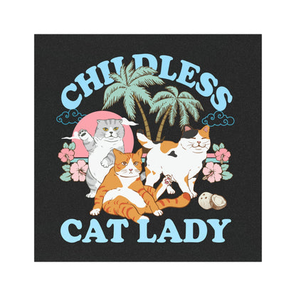 Childless cat lady car magnet | kamala car magnet | harris walz car magnet | kamala harris merch | car magnet liberal | social democrat |