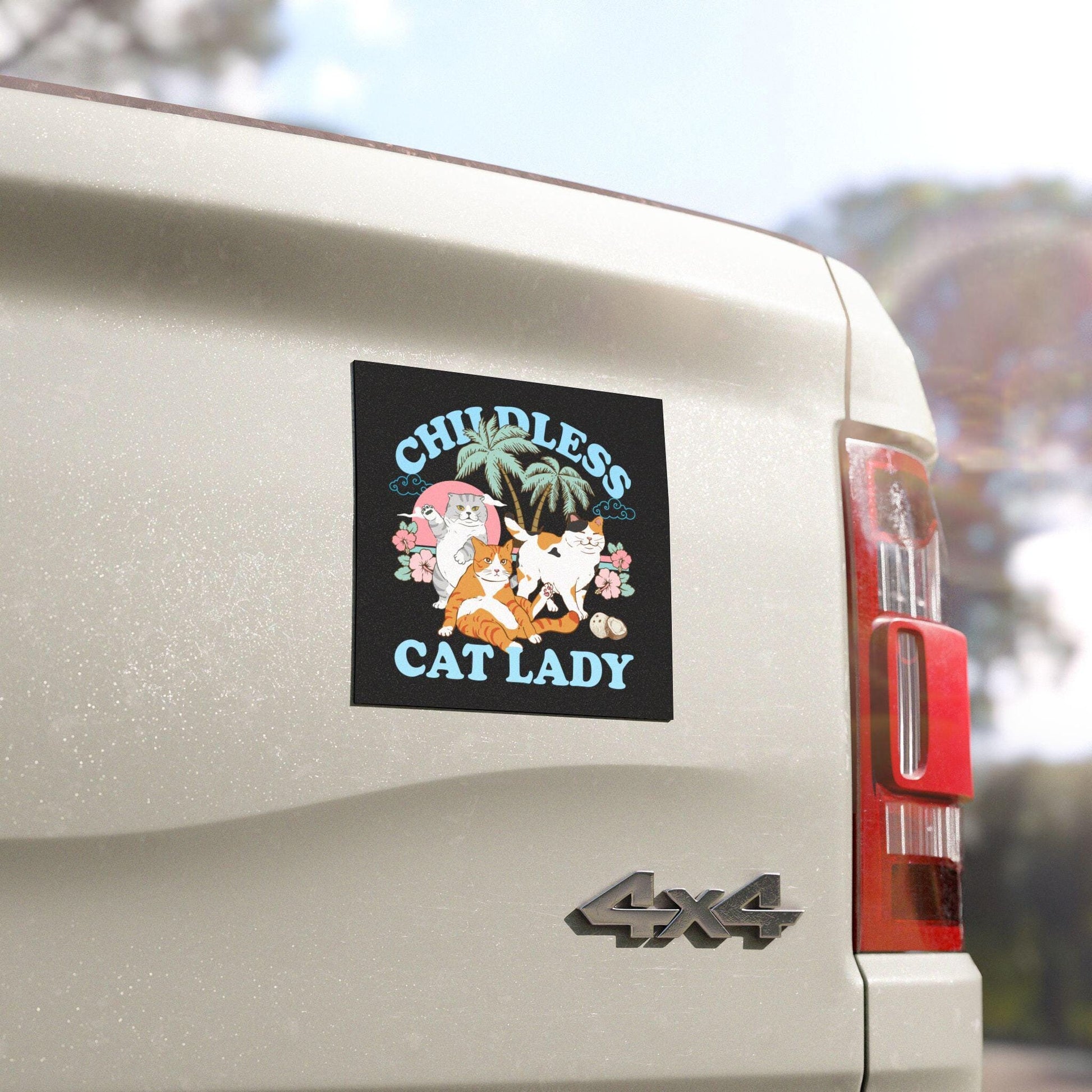 Childless cat lady car magnet | kamala car magnet | harris walz car magnet | kamala harris merch | car magnet liberal | social democrat |