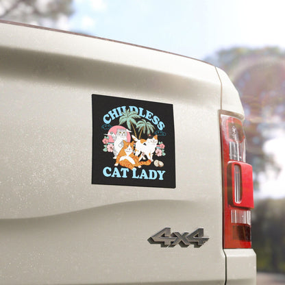 Childless cat lady car magnet | kamala car magnet | harris walz car magnet | kamala harris merch | car magnet liberal | social democrat |
