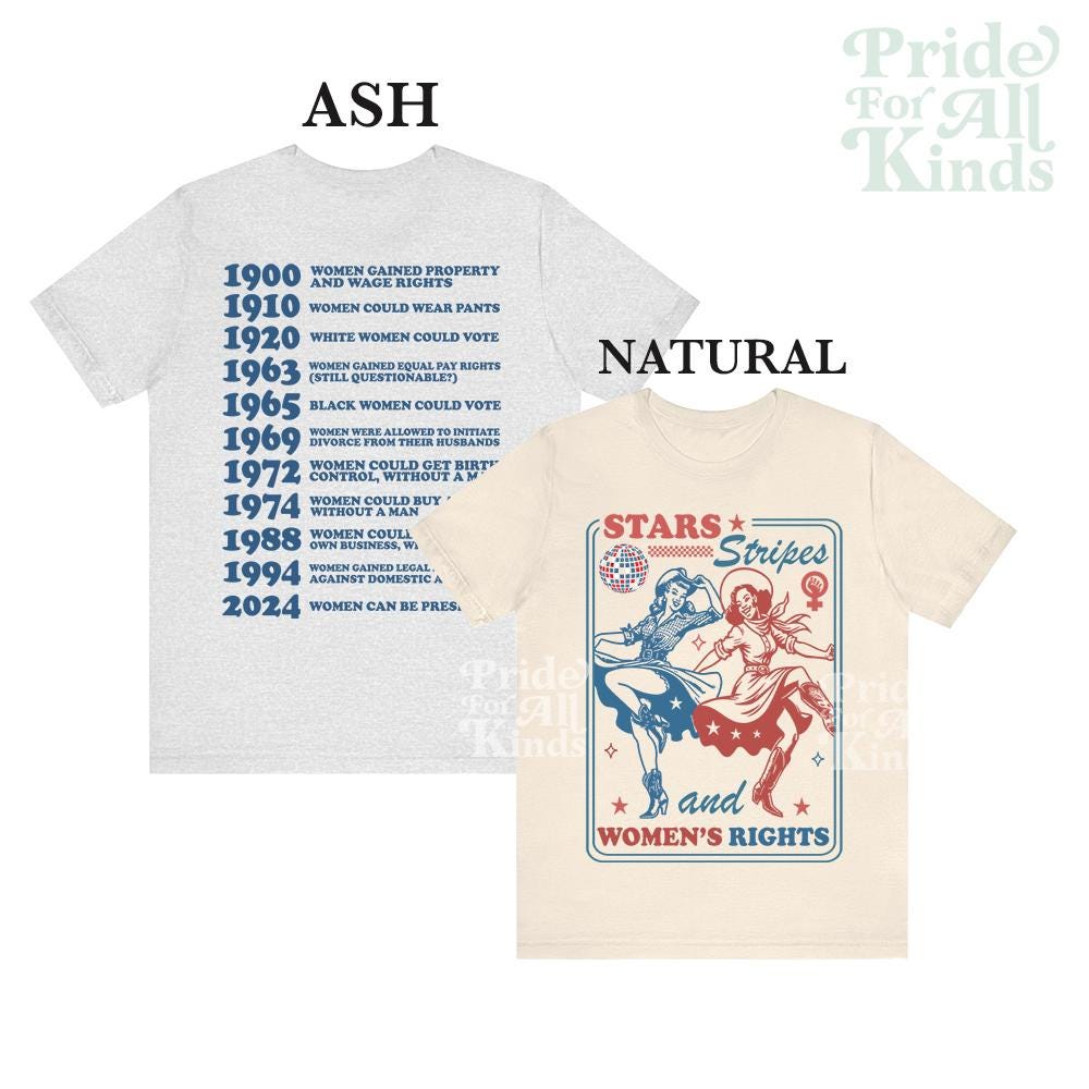 Women's rights dates shirt | stars stripes and reproductive rights | kamala harris merch | kamala merchandise | social democrat |suffragette