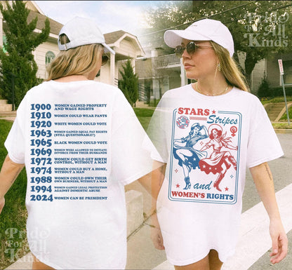 Women's rights dates shirt | stars stripes and reproductive rights | kamala harris merch | kamala merchandise | social democrat |suffragette