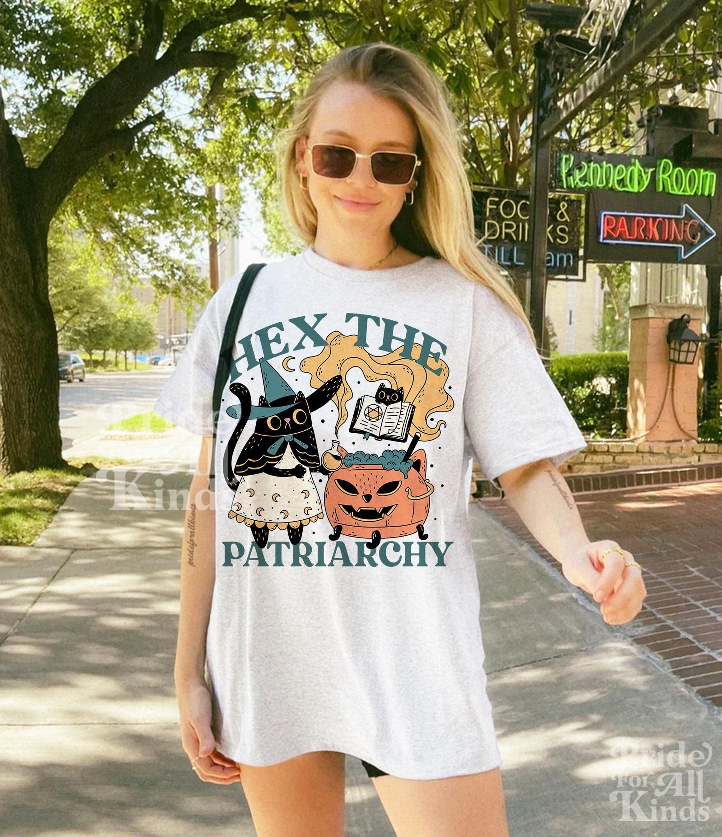 hex the patriarchy | feminist halloween | spooky cat | cat ghost shirt | burn the patriarchy | fall of patriarchy | feminist gift | leftist