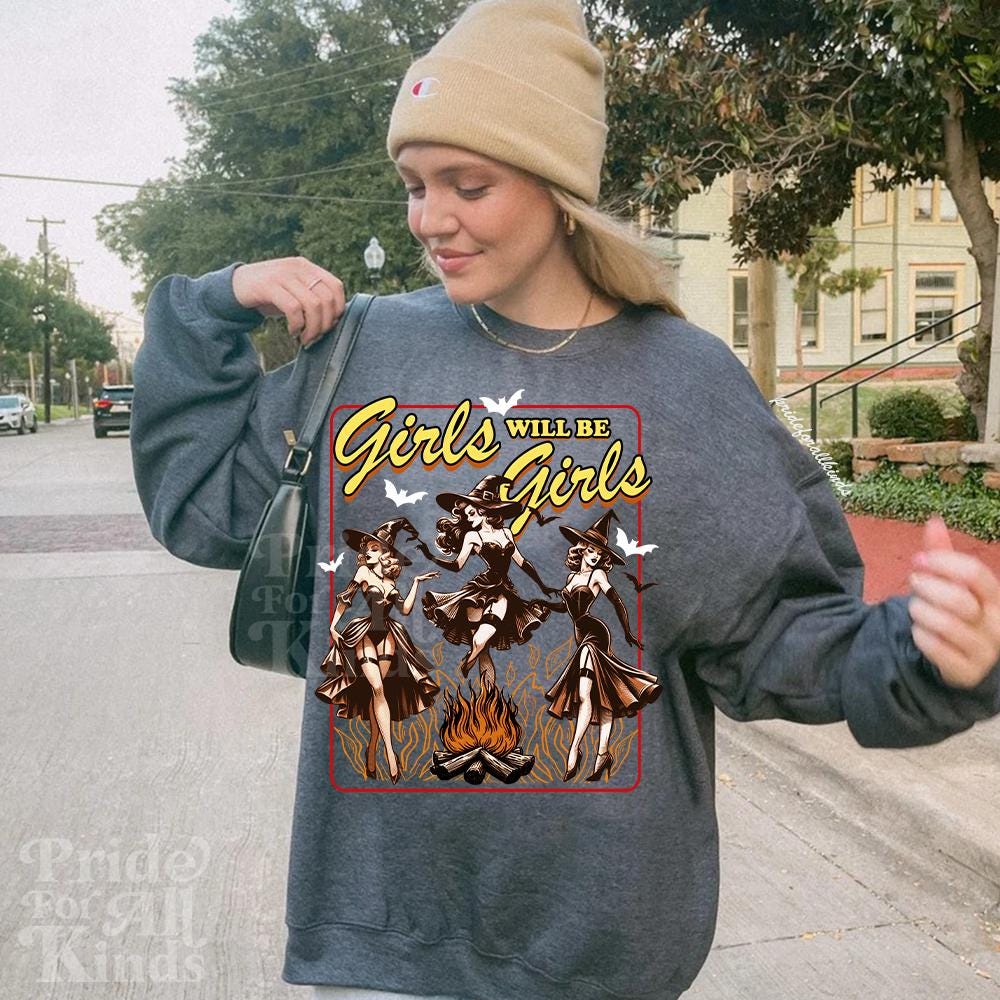 girls will be girls | feminist halloween | dancing skeleton | burn the patriarchy | hex the patriarchy | leftist | witch | spooky liberal