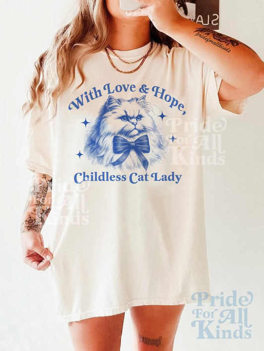 Childless cat lady tshirt