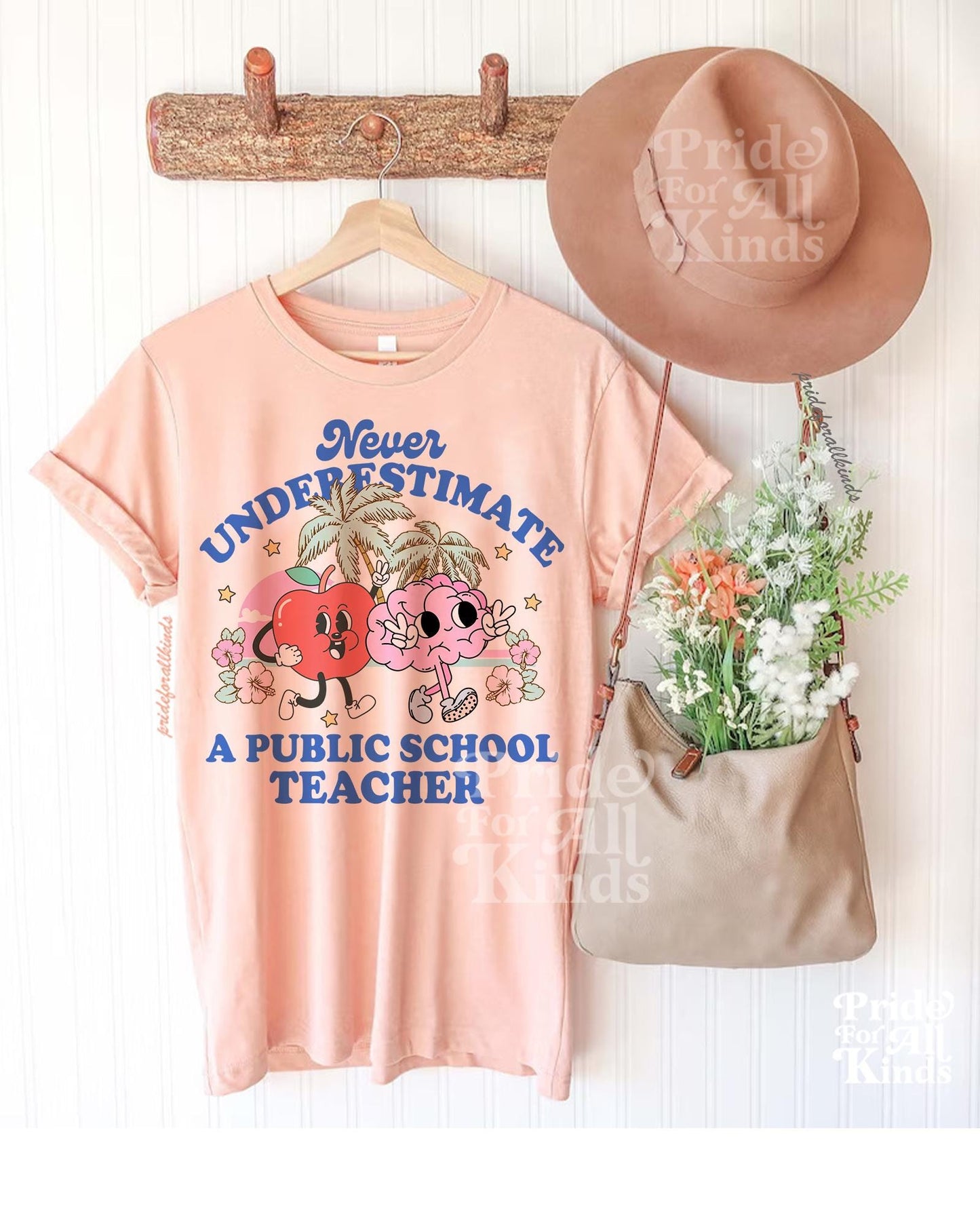 Never underestimate a public school teacher shirt | support public schools | tim walz | kamala harris walz | harris walz 2024 | kamala merch