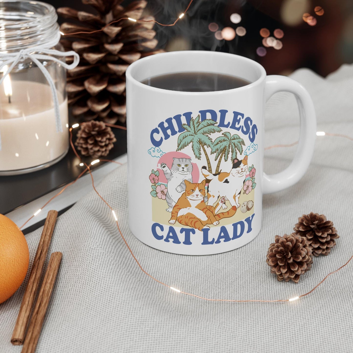Childless cat lady mug | cat lady for kamala | cat ladies vote | feminist mug | cat lady mug | cat lady coffee | cat lady gift | harris mug