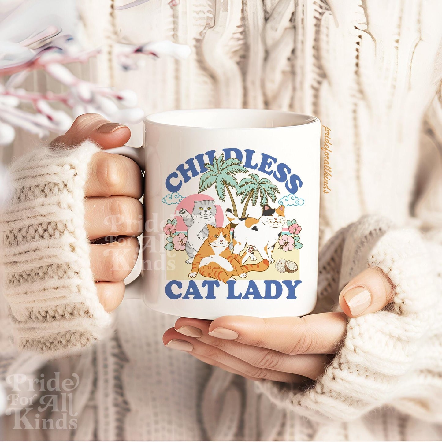 Childless cat lady mug | cat lady for kamala | cat ladies vote | feminist mug | cat lady mug | cat lady coffee | cat lady gift | harris mug