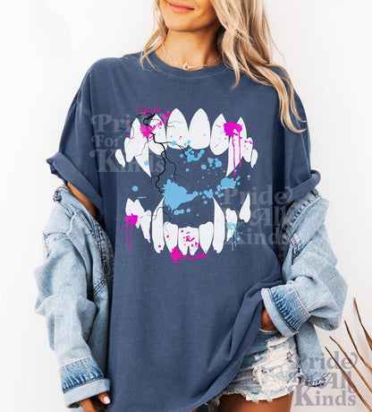 Trans vampire | subtle trans pride | trans halloween | gay halloween | subtle pride shirt | transgender ftm | mtf | transgender girl | gift