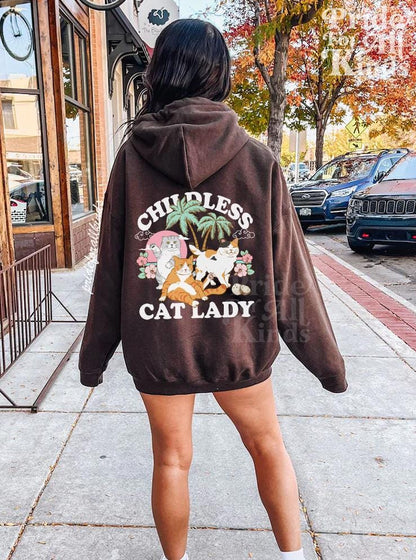 Childless cat lady hoodie | subtle kamala harris | kamala hoodie | cat lady sweatshirt | cat lady gift | harris walz hoodie |cat lady kamala