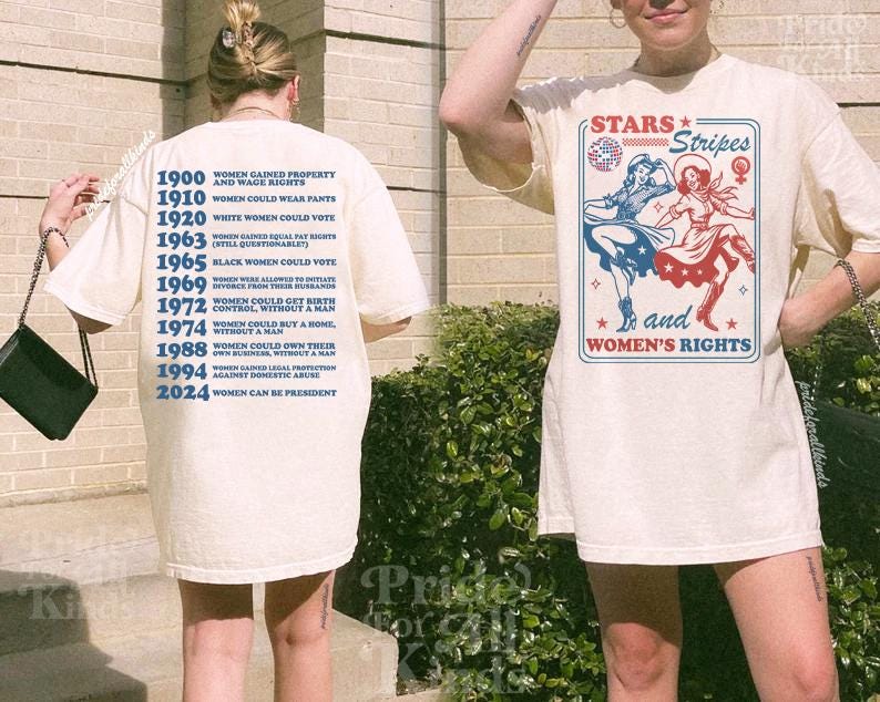 Women's rights dates shirt | stars stripes and reproductive rights | kamala harris merch | kamala merchandise | social democrat |suffragette