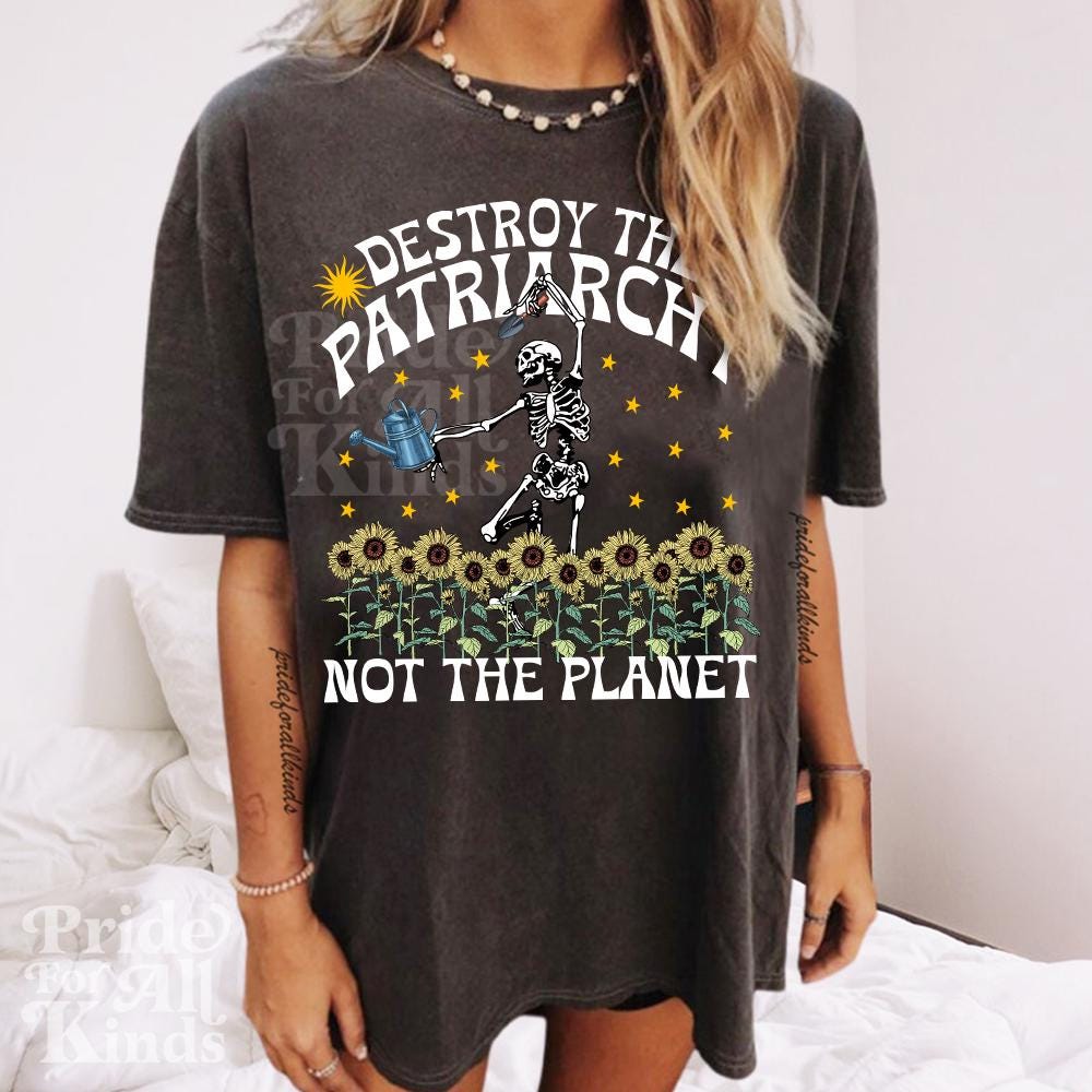 Destroy the patriarchy not the planet | dancing skeleton shirt | feminist halloween | spooky liberal feminist witch | burn the patriarchy