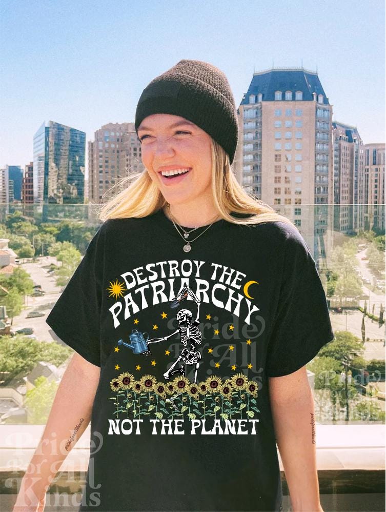 Destroy the patriarchy not the planet | dancing skeleton shirt | feminist halloween | spooky liberal feminist witch | burn the patriarchy