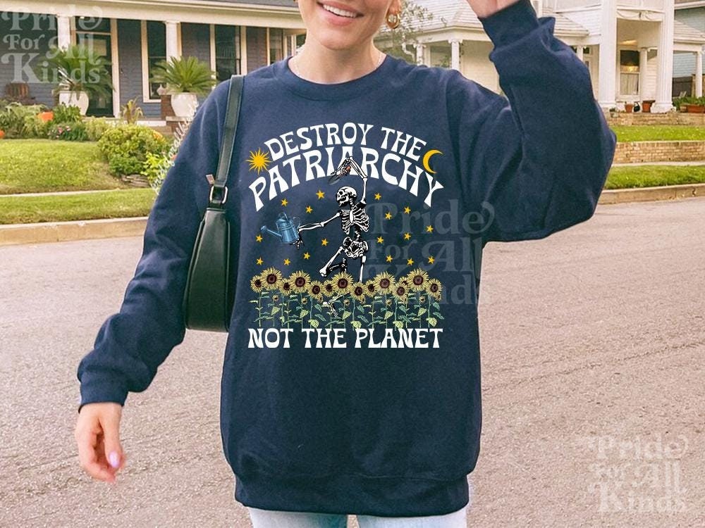 Destroy the patriarchy not the planet | dancing skeleton shirt | feminist halloween | spooky liberal feminist witch | burn the patriarchy