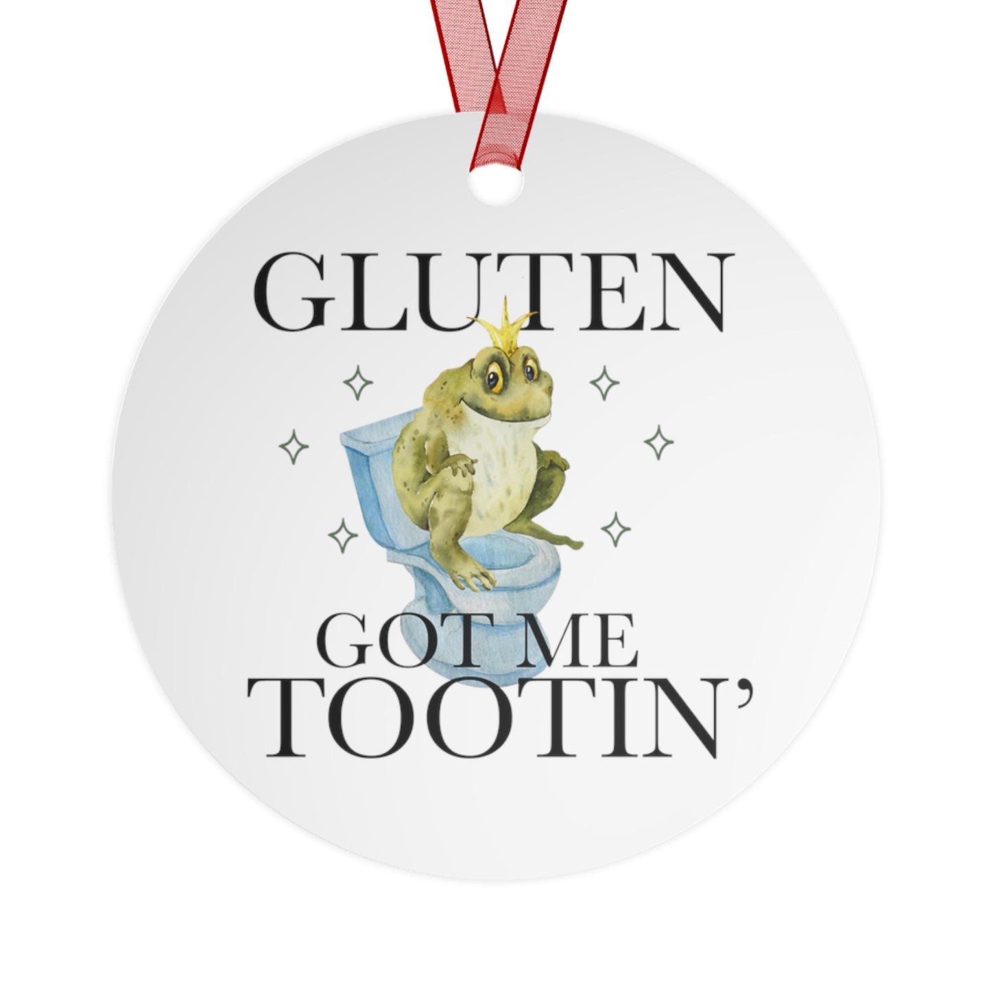 Gluten got me tootin ornament | gluten ornament | celiac disease ornament | my tummy hurts | ibs ornament | tummy ache survivor | fpies |