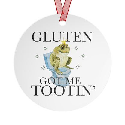 Gluten got me tootin ornament | gluten ornament | celiac disease ornament | my tummy hurts | ibs ornament | tummy ache survivor | fpies |
