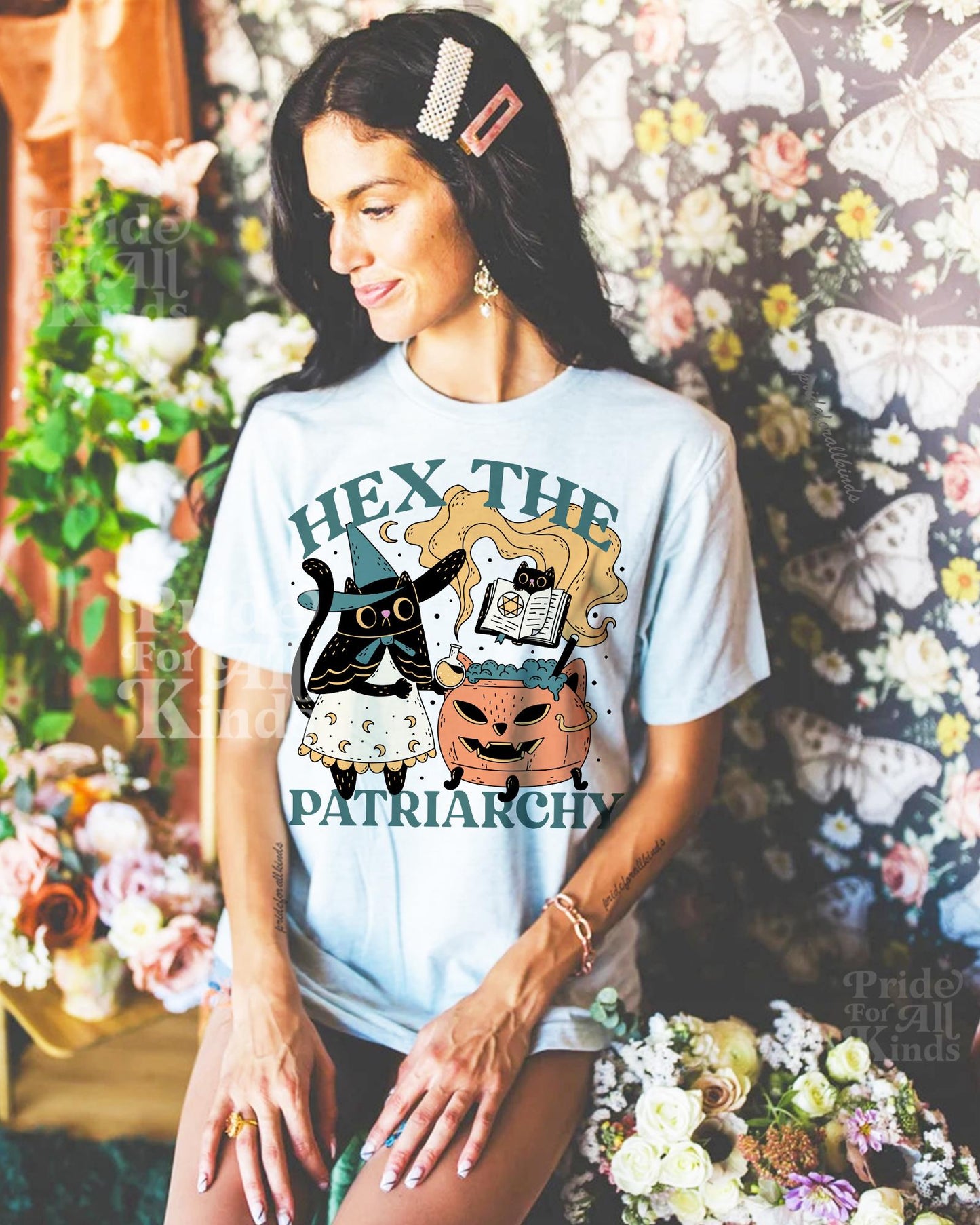 hex the patriarchy | feminist halloween | spooky cat | cat ghost shirt | burn the patriarchy | fall of patriarchy | feminist gift | leftist