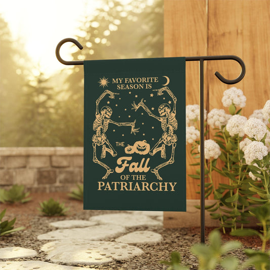 my favorite season is the fall of the patriarchy flag