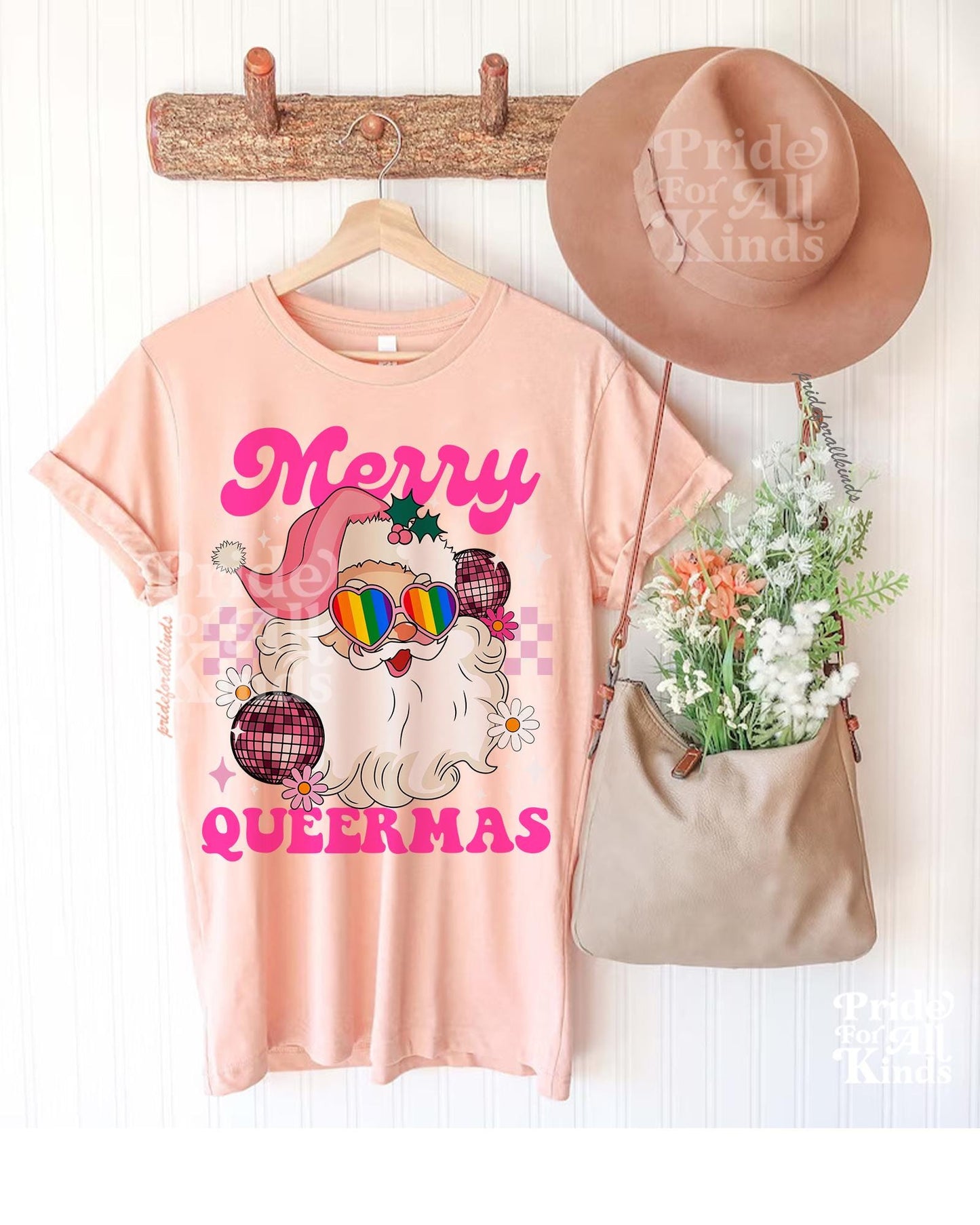 Merry queermas | gay christmas shirt | queer christmas | lesbian christmas | bisexual christmas | gay santa | nonbinary | trans xmas | enby