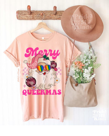 Merry queermas | gay christmas shirt | queer christmas | lesbian christmas | bisexual christmas | gay santa | nonbinary | trans xmas | enby