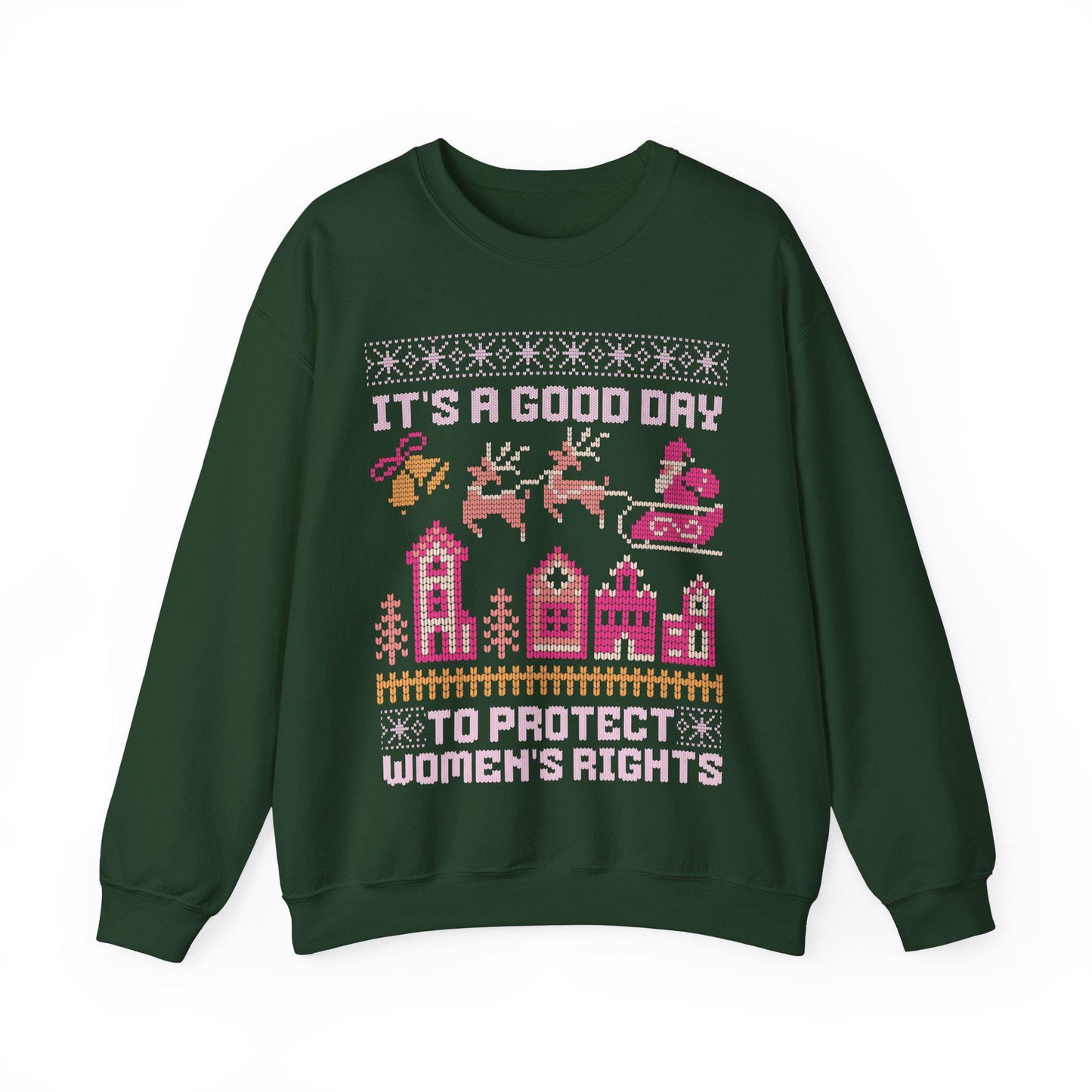 It's a good day to protect women's rights | feminist christmas | leftist gifts | pro choice santa | reproductive rights | feminist sweater