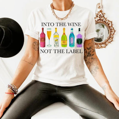 Into the wine not the label shirt | subtle pansexual pride | discreet pansexual | pan pride | gift for pansexual | queer | lgbtq pride | tee