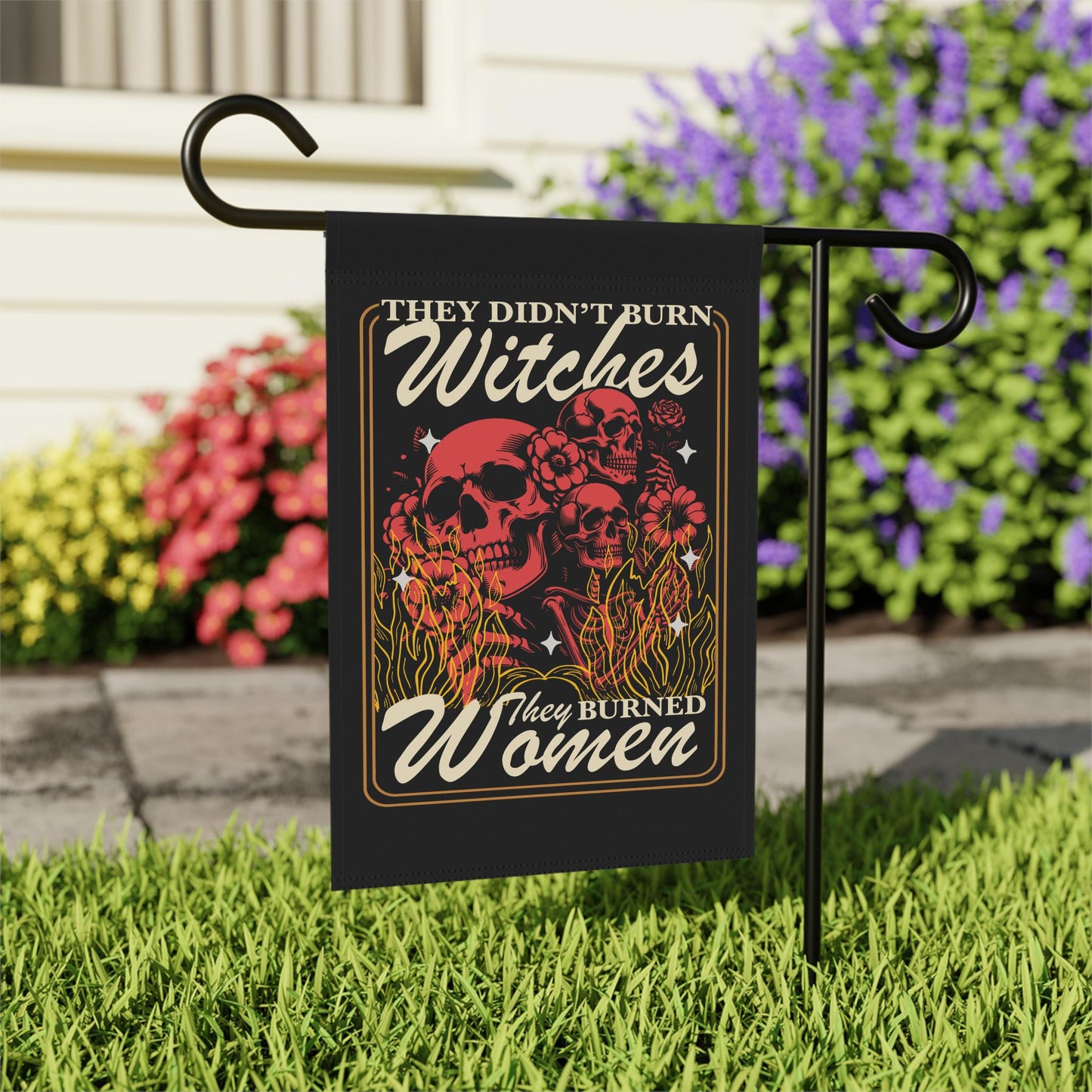 They didnt burn witches they burned women flag | feminist halloween flag | fall feminist | burn the patriarchy | feminist witch | spooky