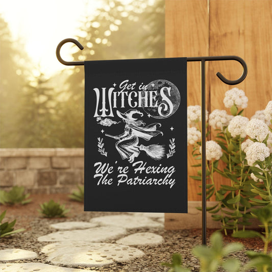 hex thepatriarchy garden flag
