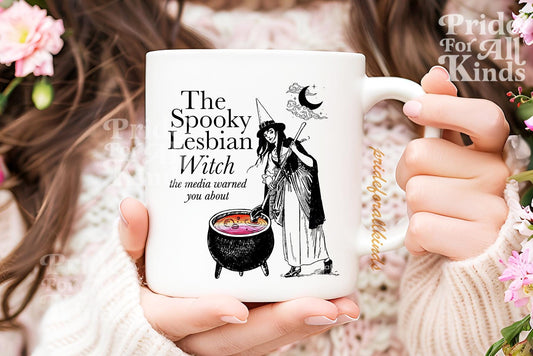 The spooky lesbian witch mug | lesbian mug | sapphic mug | lesbian witch | subtle lesbian | lesbian pride gifts | lesbian wedding gift |