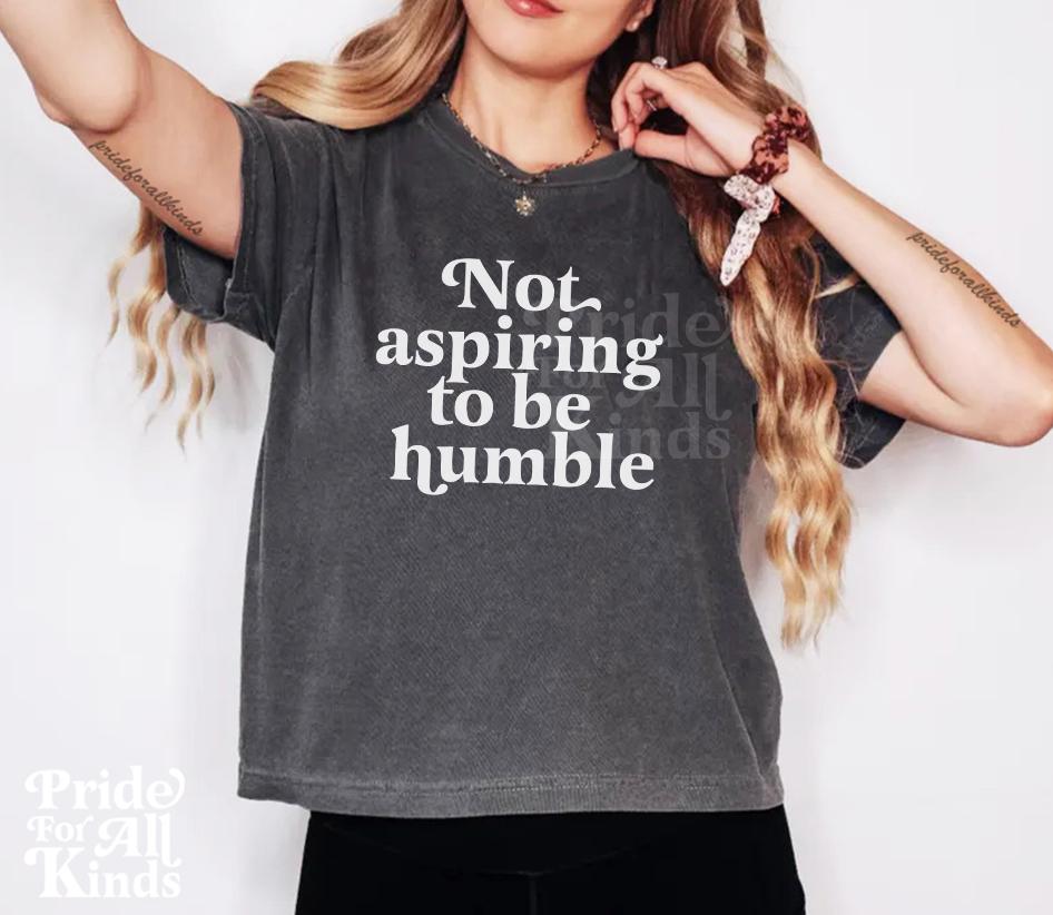 not aspiring to be humble boxy crop top | comfort colors | kamala humble quote | kamala harris merch | harris walz 2024 | madam president |