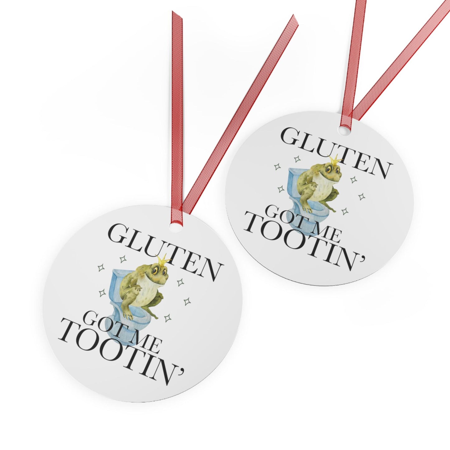 Gluten got me tootin ornament | gluten ornament | celiac disease ornament | my tummy hurts | ibs ornament | tummy ache survivor | fpies |