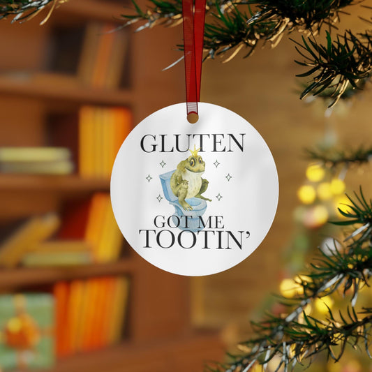 gluten got me tootin&#39; ornament
