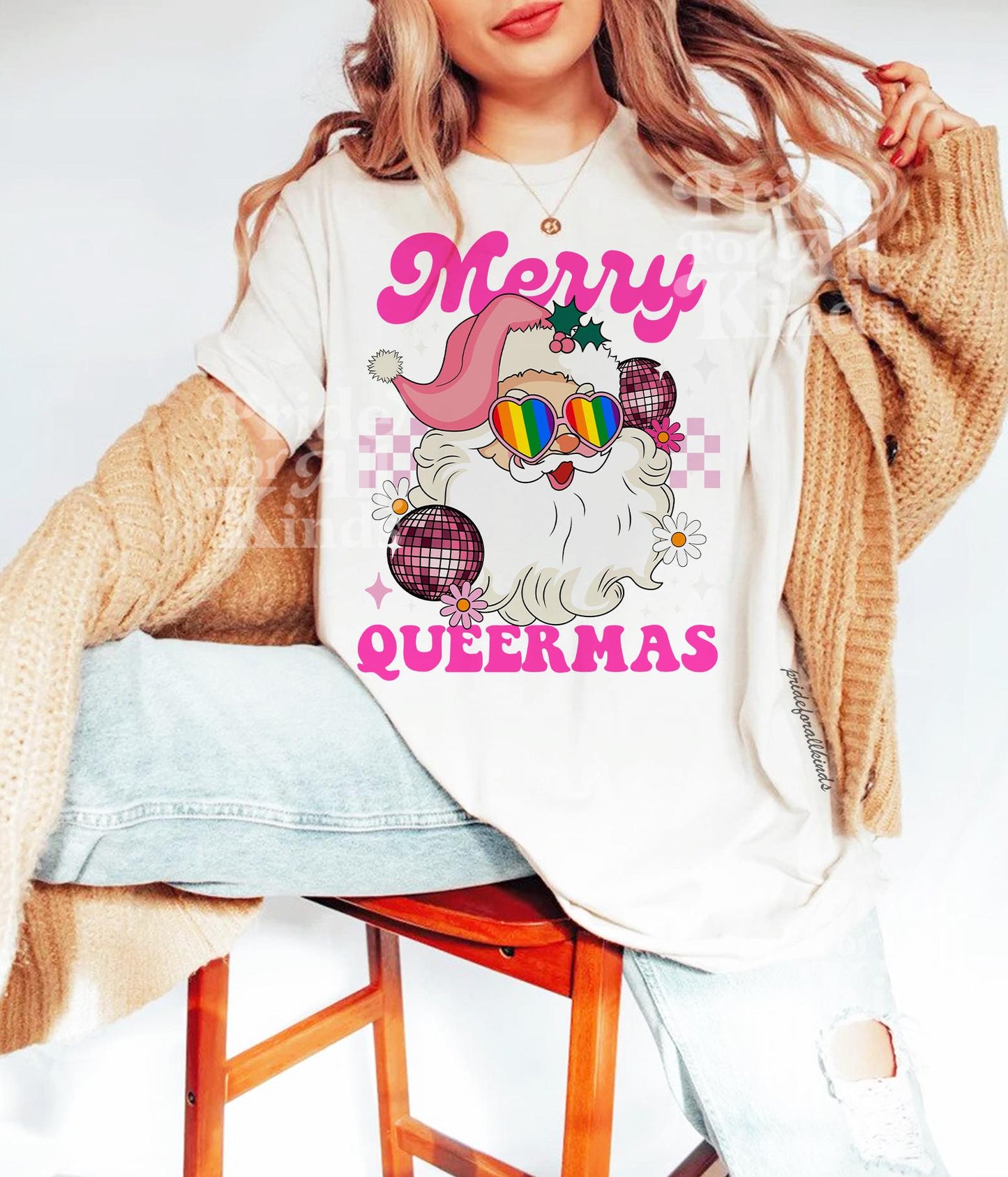 Merry queermas | gay christmas shirt | queer christmas | lesbian christmas | bisexual christmas | gay santa | nonbinary | trans xmas | enby