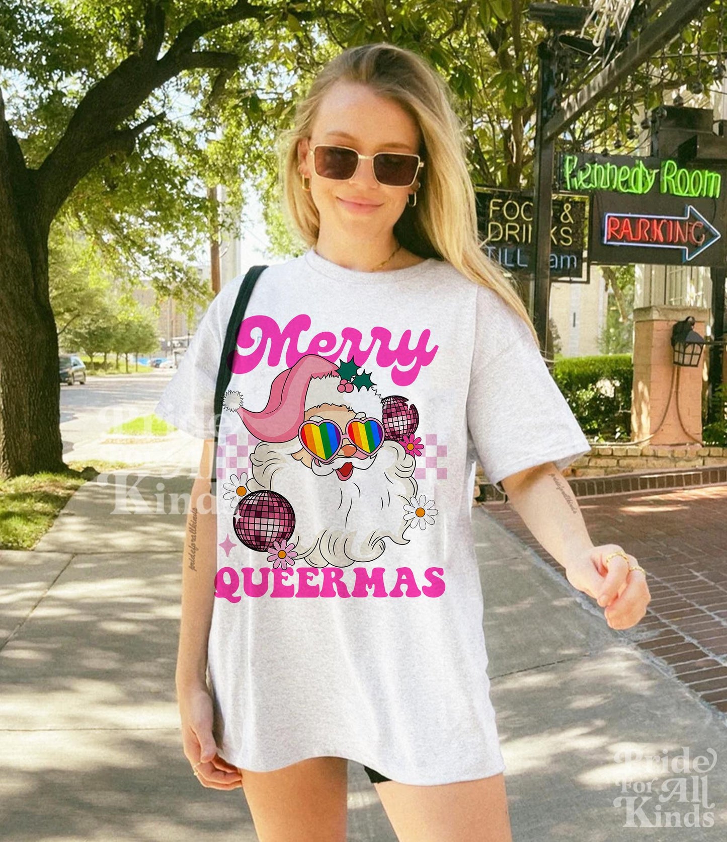Merry queermas | gay christmas shirt | queer christmas | lesbian christmas | bisexual christmas | gay santa | nonbinary | trans xmas | enby