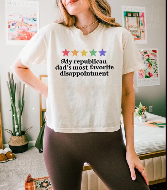 My republican dad's most favorite dissapointment | feminist crop top | liberal christmas | feminist christmas | republicans harris | leftist