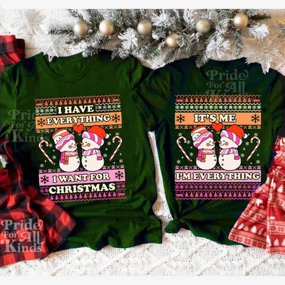 lesbian couple christmas sweatshirt | lesbian anniversary | lesbian pride | lesbian bride | lesbian wife | subtle lesbian | queer christmas