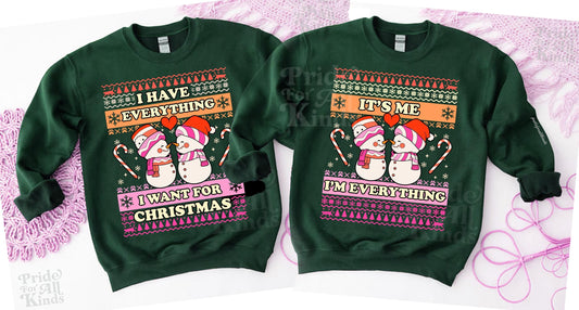 lesbian couple christmas sweatshirt