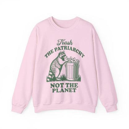 Trash the patriarchy not the planet sweatshirt | funny feminist | raccoon possum meme | leftist | activism | pro choice | abortion | liberal