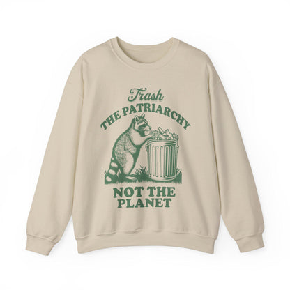 Trash the patriarchy not the planet sweatshirt | funny feminist | raccoon possum meme | leftist | activism | pro choice | abortion | liberal
