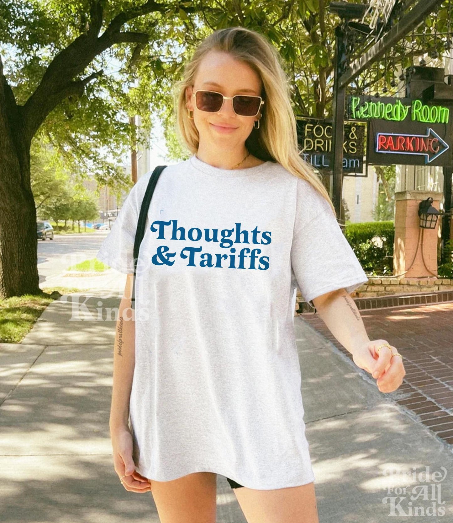 Thoughts and tariffs | smash the patriarchy | funny anti trump shirt | leftist shirt | leftist gift | social democrat | politics teacher |