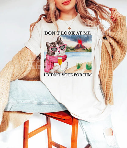 I didnt vote for him shirt | funny anti trump shirt | anti trump gift | leftist shirt | leftist gifts | social democrat | childless cat lady