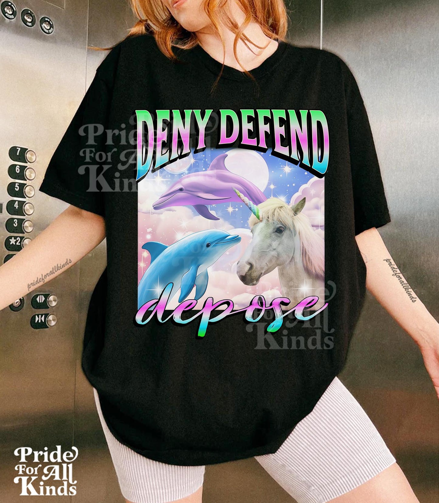 Deny defend depose | comfort colors | anti capitalism | leftist shirt | leftist gifts | dolphin meme | social democrat | people over profit