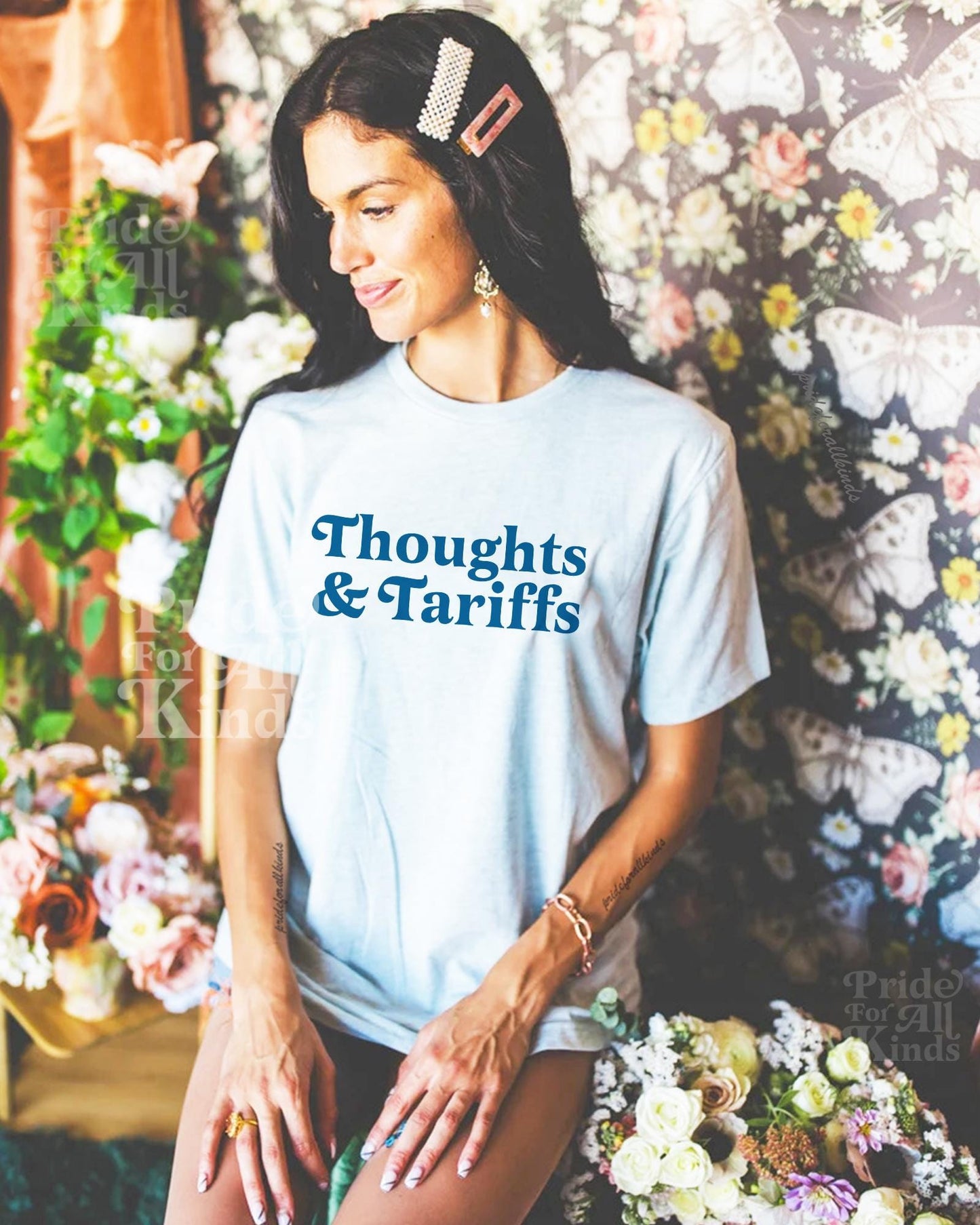 Thoughts and tariffs | smash the patriarchy | funny anti trump shirt | leftist shirt | leftist gift | social democrat | politics teacher |
