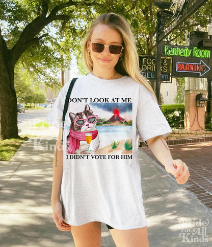 I didnt vote for him shirt | funny anti trump shirt | anti trump gift | leftist shirt | leftist gifts | social democrat | childless cat lady