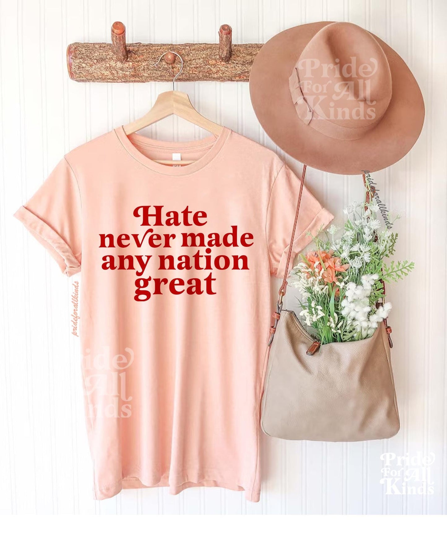 Hate never made any nation great | leftist shirt | anti racist shirt | anti fascist | social democrat | anti trump gifts | defend equality
