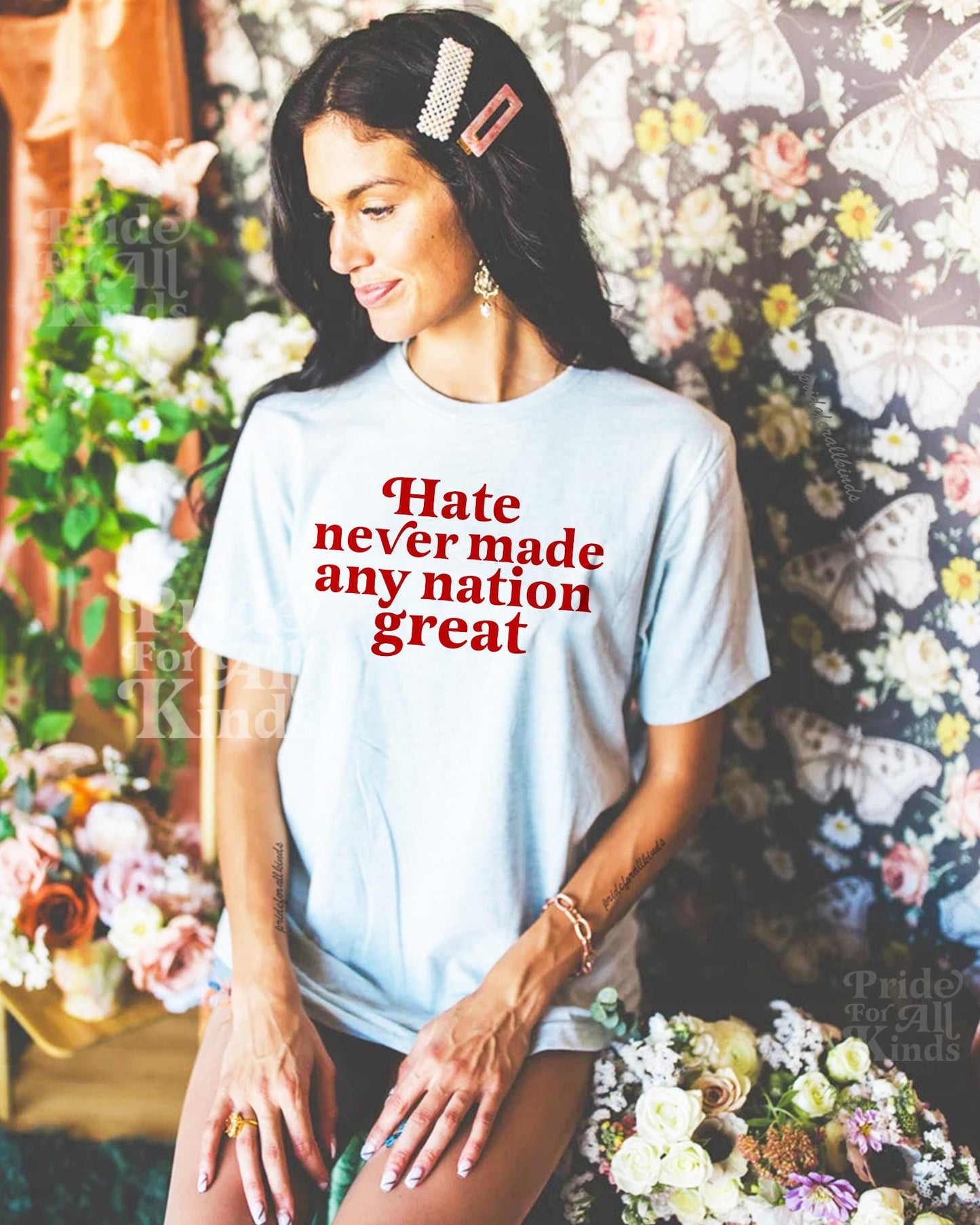 Hate never made any nation great | leftist shirt | anti racist shirt | anti fascist | social democrat | anti trump gifts | defend equality